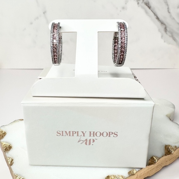 Bomb Party Simply Hoops The Cameron Hoop Earrings RBP7119 NWT - Picture 1 of 5